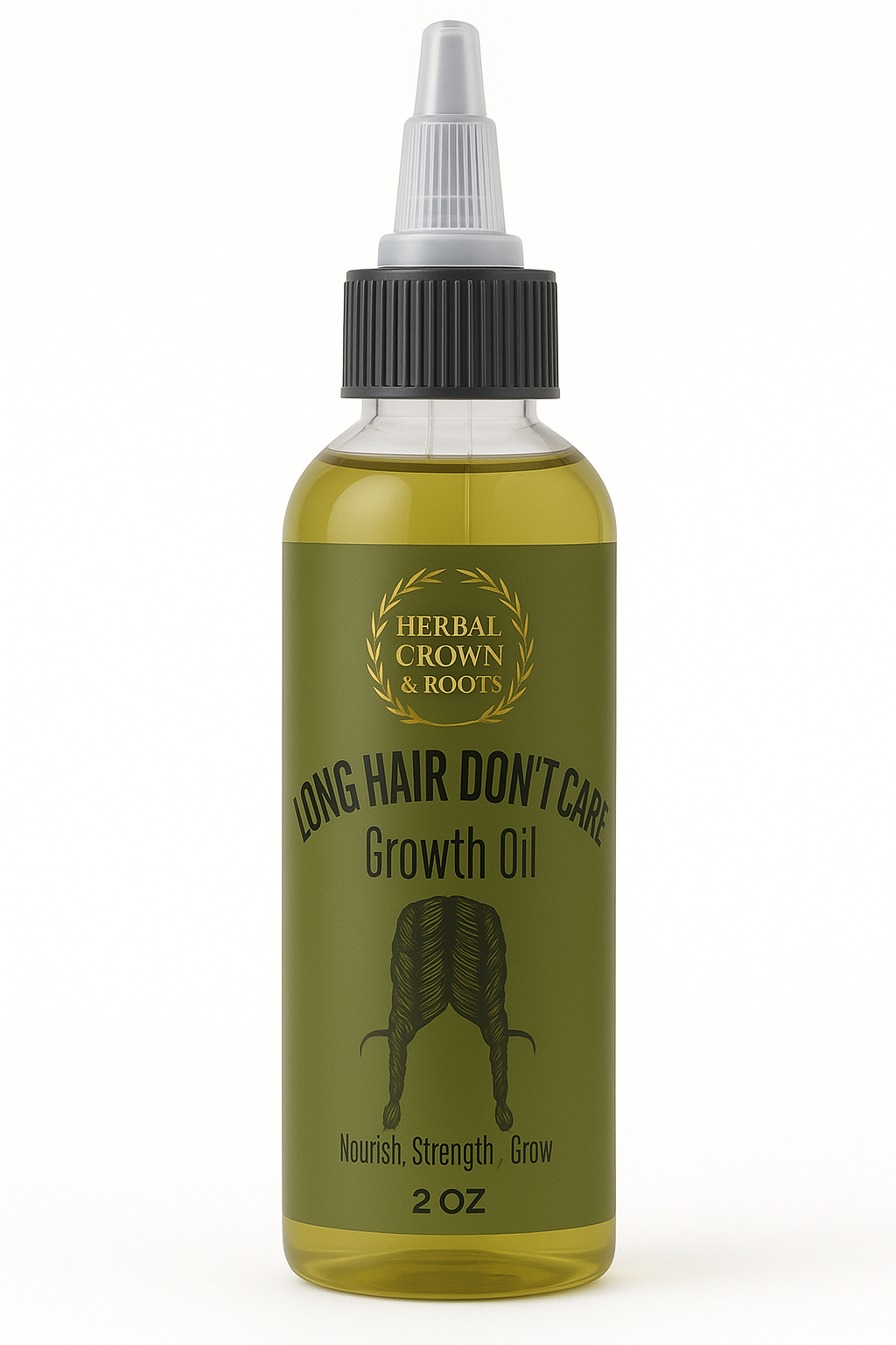 Herbal Crown & Roots — Royal Growth Hair Elixir™ Ayurvedic Herbal-Infused Hair Oil | Strength • Length • Scalp Health -2oz