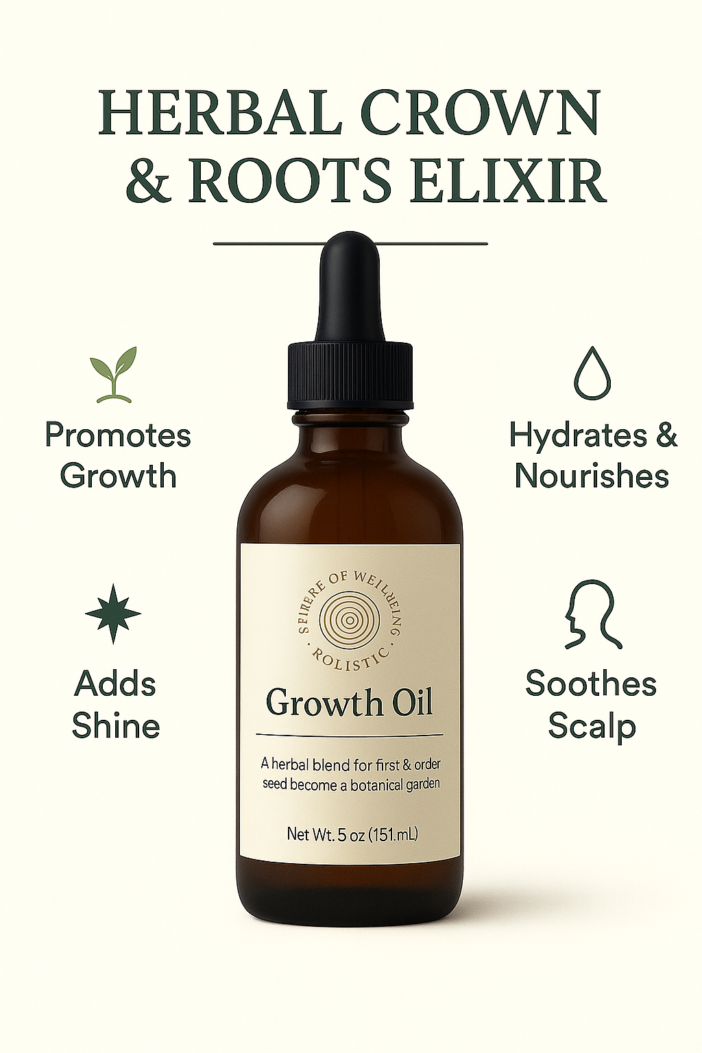 Ayurvedic Hair Growth Duo — Herbal Tea Rinse + Growth Oil Bundle Strength • Detox • Scalp Nourish