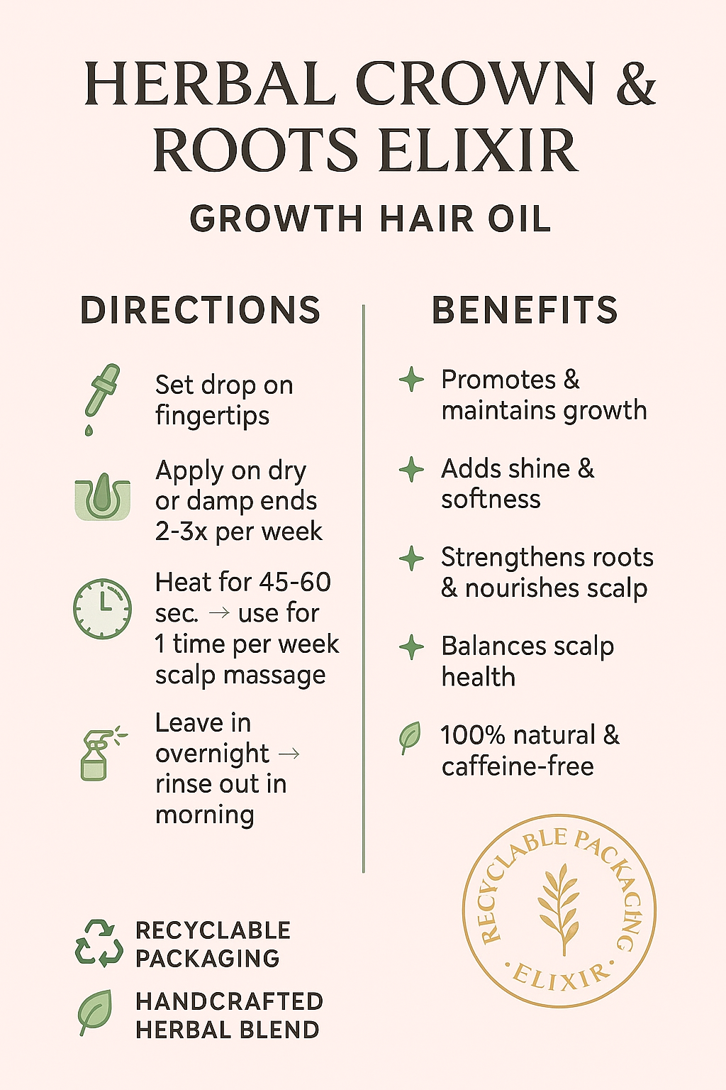 Ayurvedic Hair Growth Duo — Herbal Tea Rinse + Growth Oil Bundle Strength • Detox • Scalp Nourish