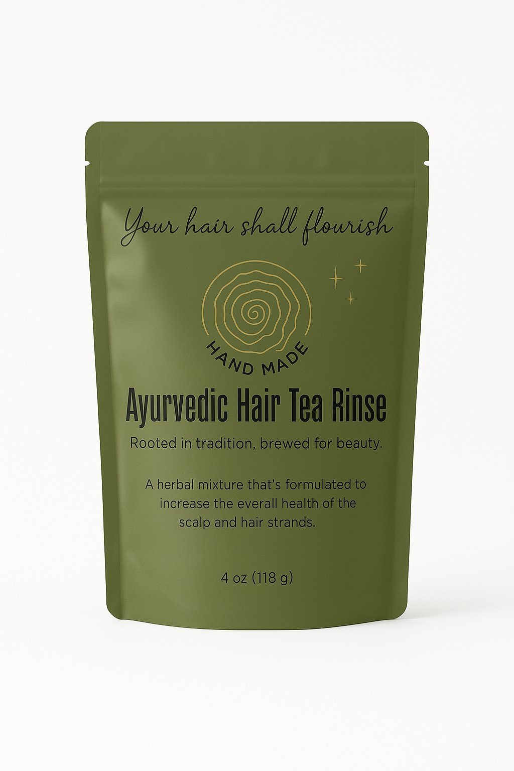 Herbal Crown & Roots — Ayurvedic Herbal Tea Rinse™ Strengthen • Detox • Growth Boost | Hibiscus + Fenugreek + Amla + Rosemary