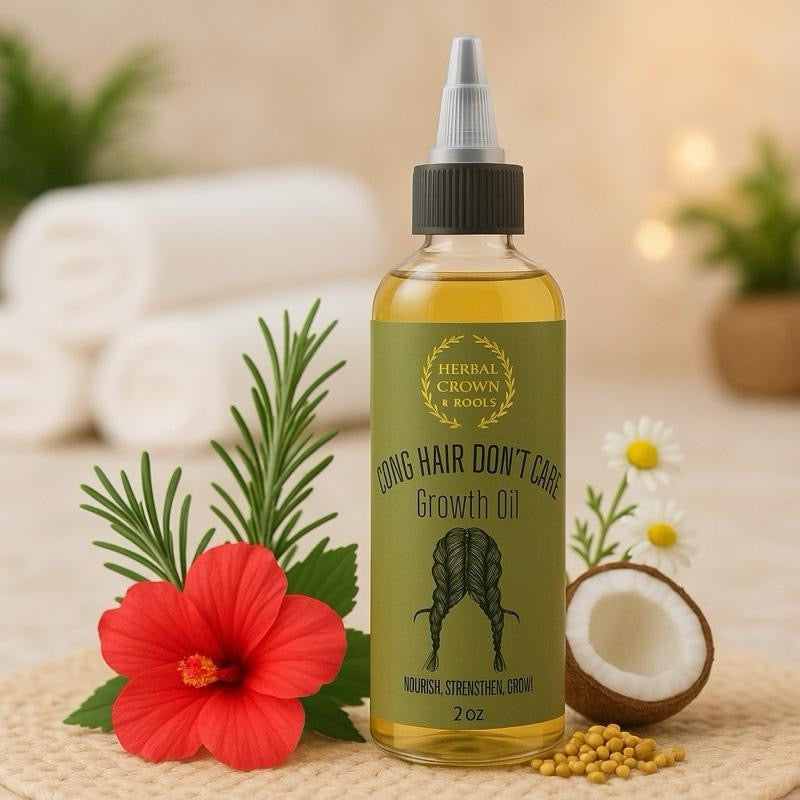 Herbal Crown & Roots — Royal Growth Hair Elixir™ Ayurvedic Herbal-Infused Hair Oil | Strength • Length • Scalp Health -2oz